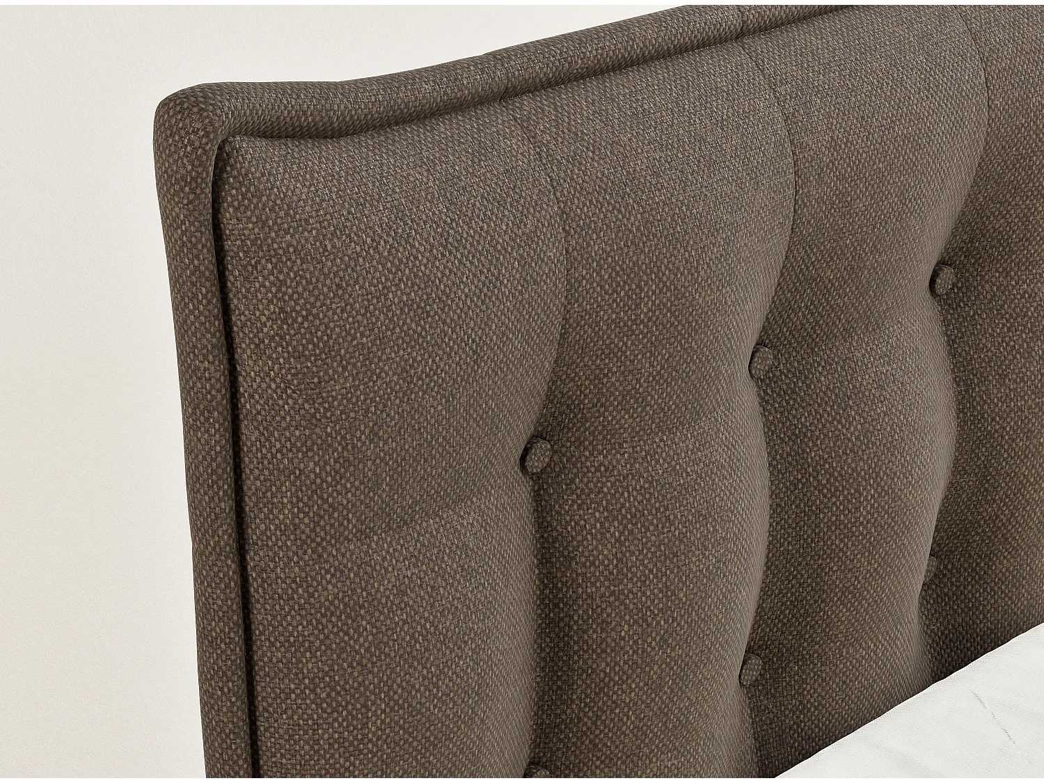 Łóżko boxspring z zagłówkiem + materac + topper - 140x200 cm - brązowy - FATU