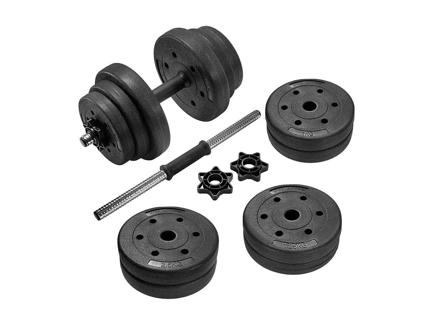 Hantelsats 20 kg svart