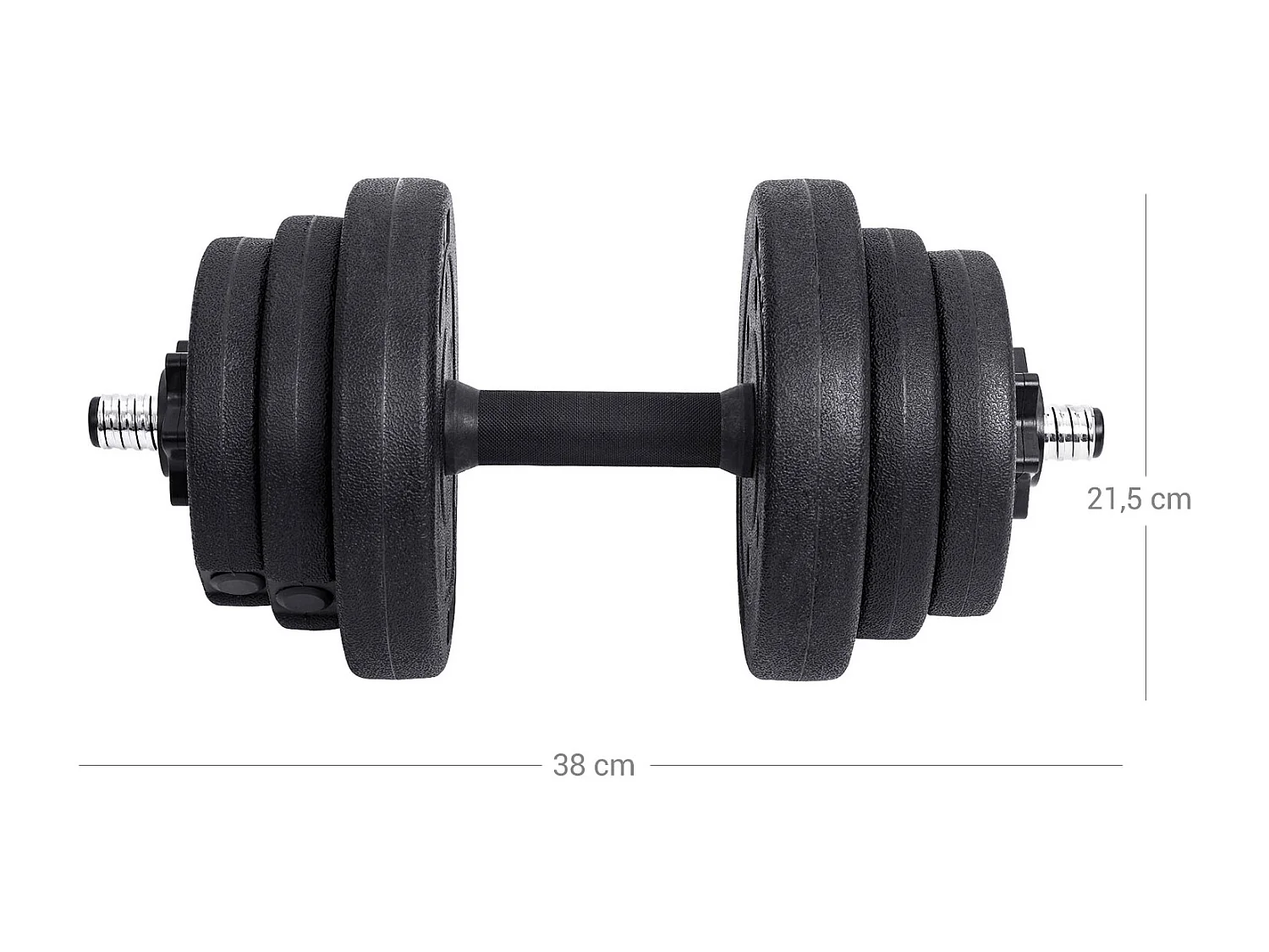 Hantelsats 20 kg svart