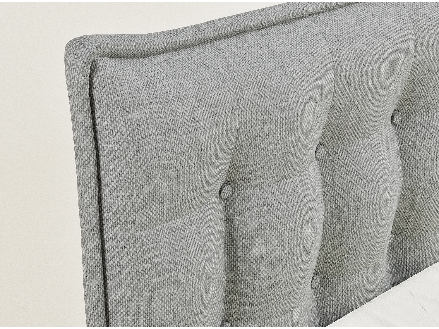 Łóżko boxspring z zagłówkiem + materac + topper - 200x200 cm - szary - FATU