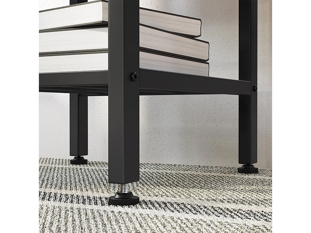 VASAGLE Højbord, spisebord, barbord, med vinglasholder og flaskeholder, til stue, køkken, 110 x 40 x 90 cm, industrielt, rustikt brunt og sort LBT013B01