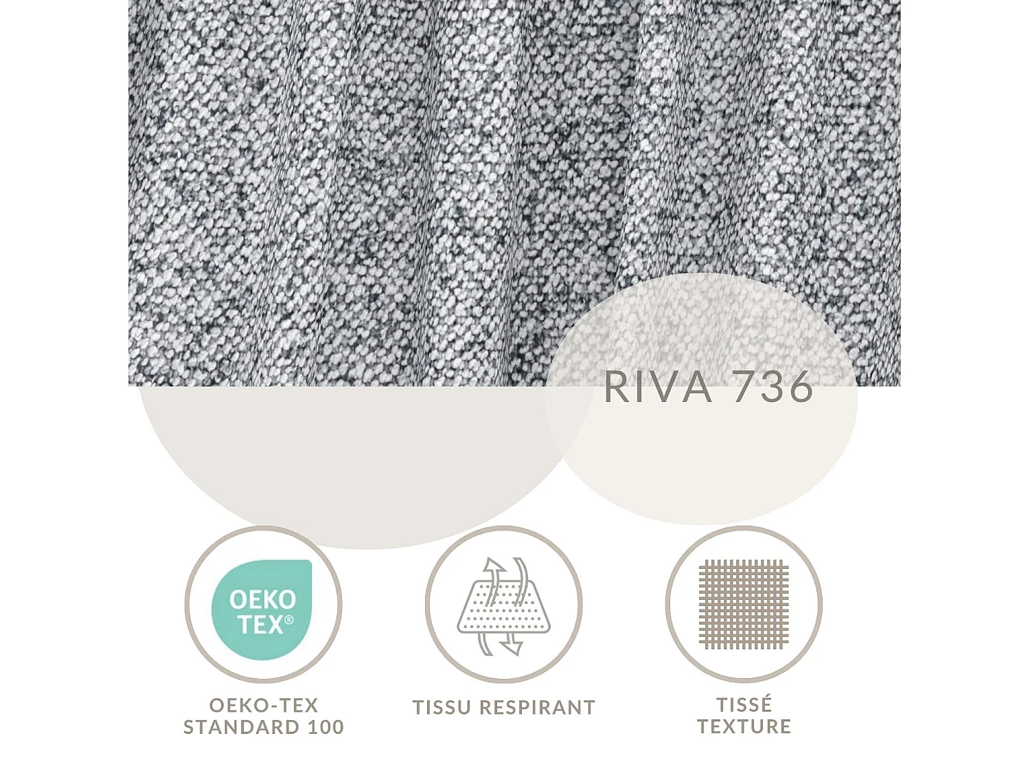 Łóżko ze skrzynią 140 x 200 cm - tkanina pleciona - szary - MAUMERE