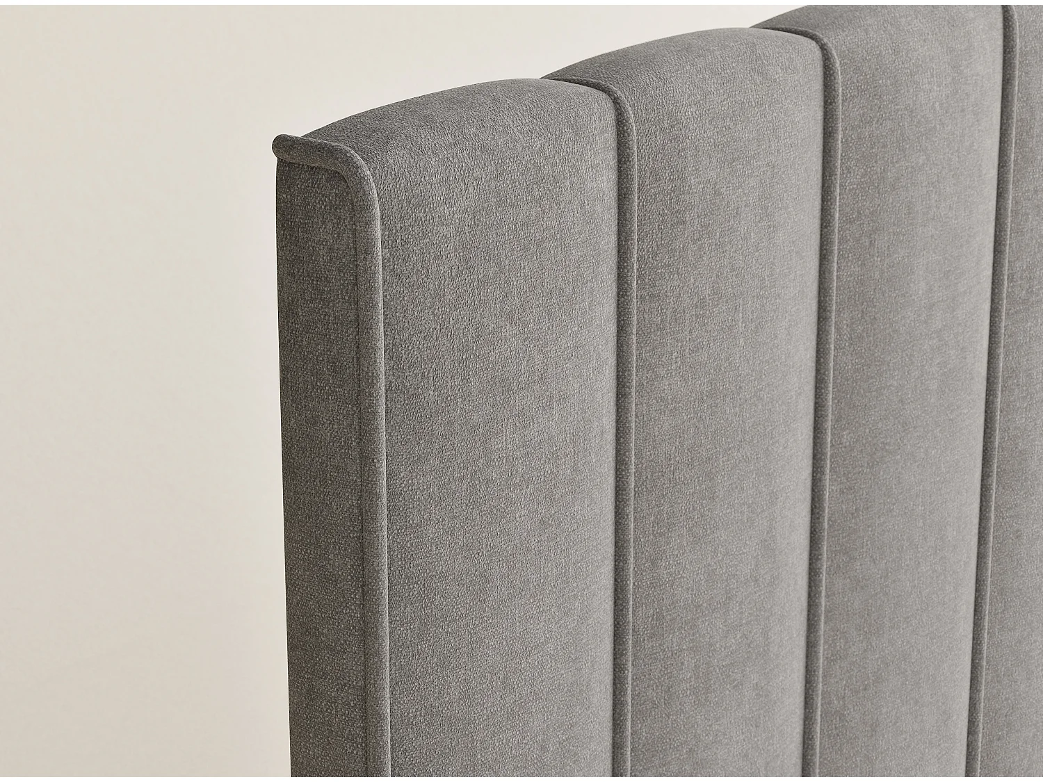 Lit boxspring avec rangement MORETTI - matelas - surmatelas - 140x200 cm - beige gris