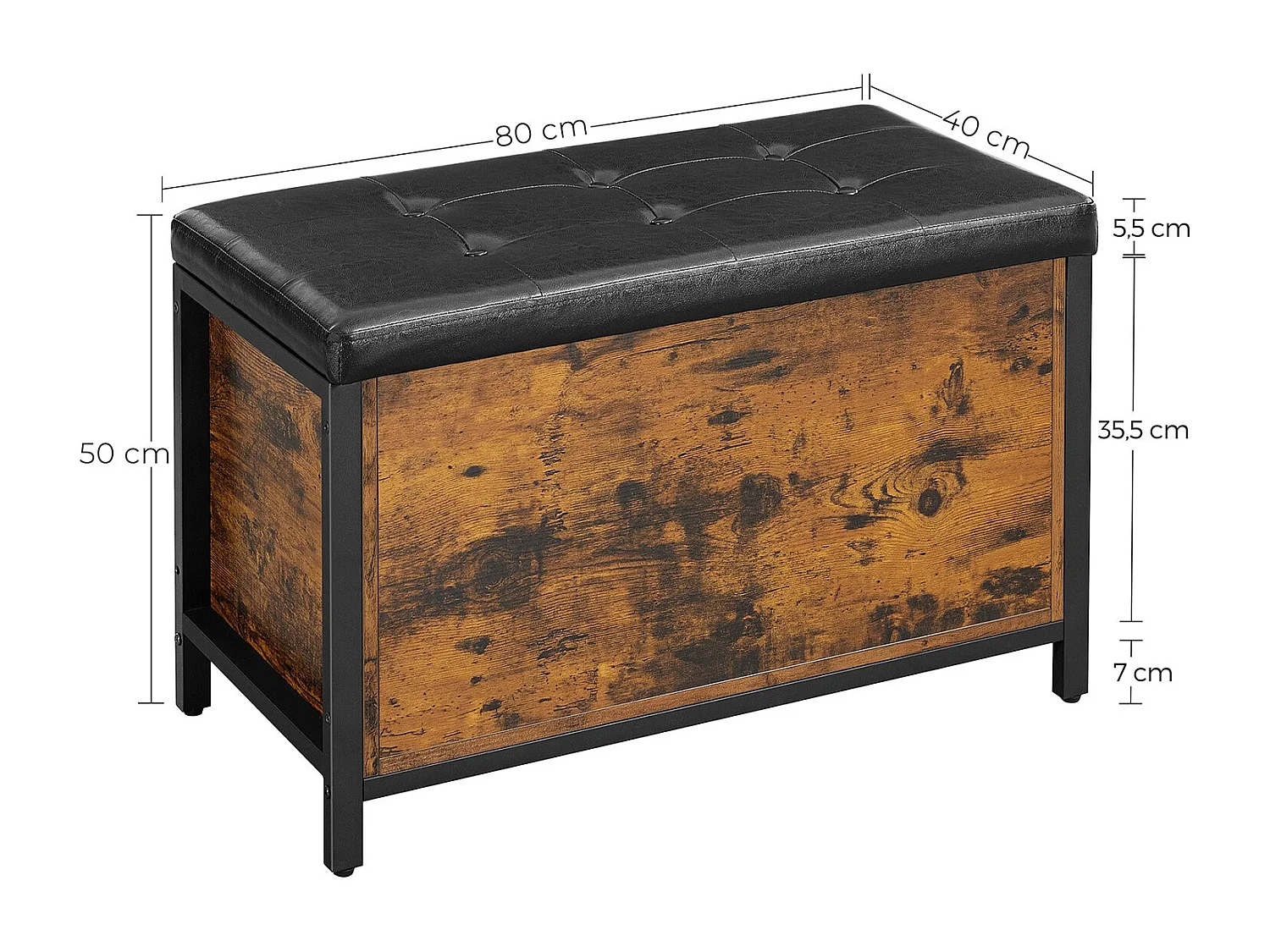 Coffre multifonctionnel style industriel