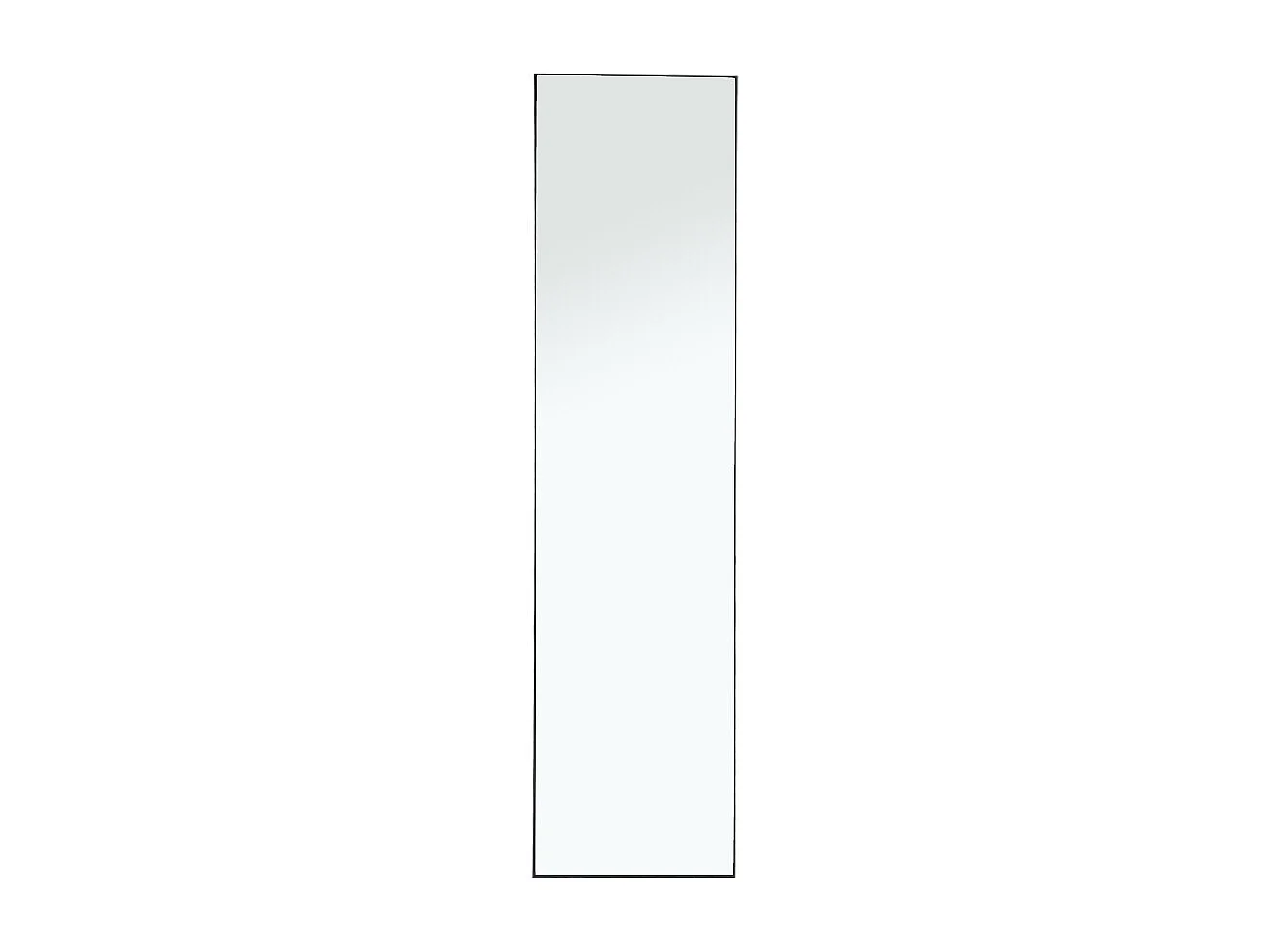 37x147cm Metal Frame Over the Door Full Length Mirror - Black