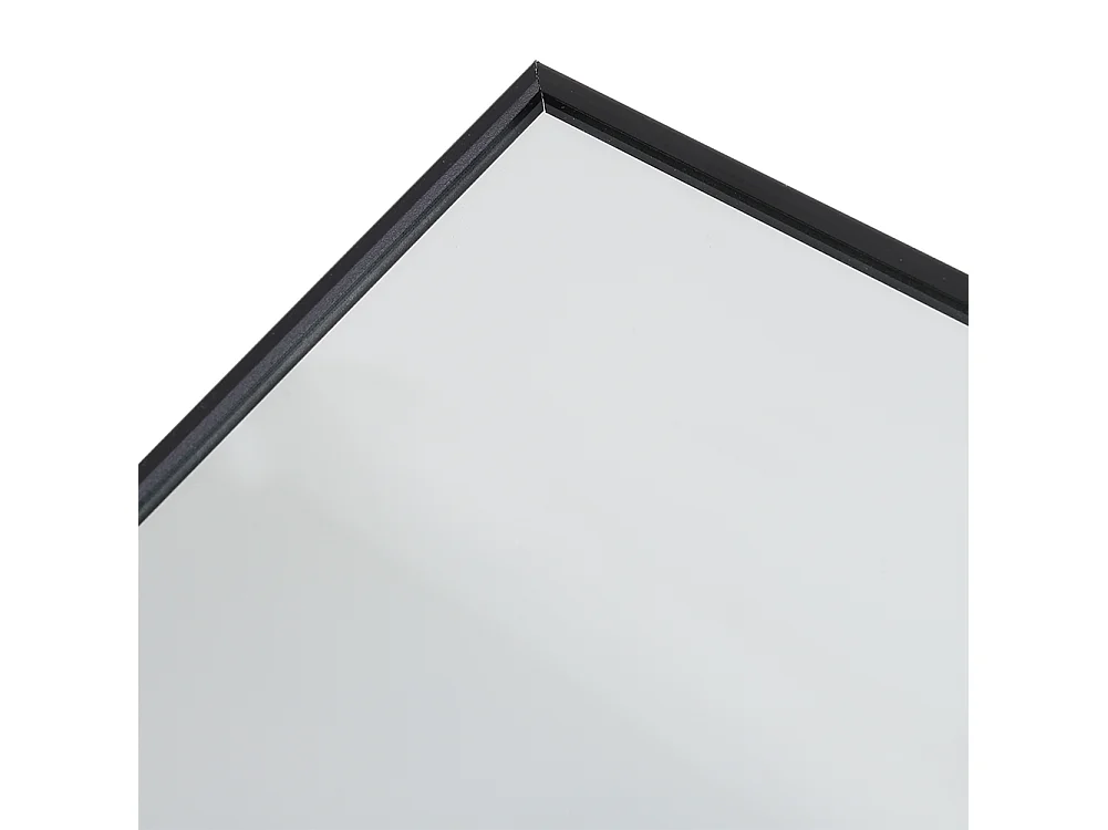 37x147cm Metal Frame Over the Door Full Length Mirror - Black