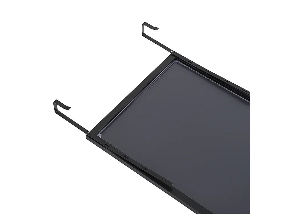 37x147cm Metal Frame Over the Door Full Length Mirror - Black