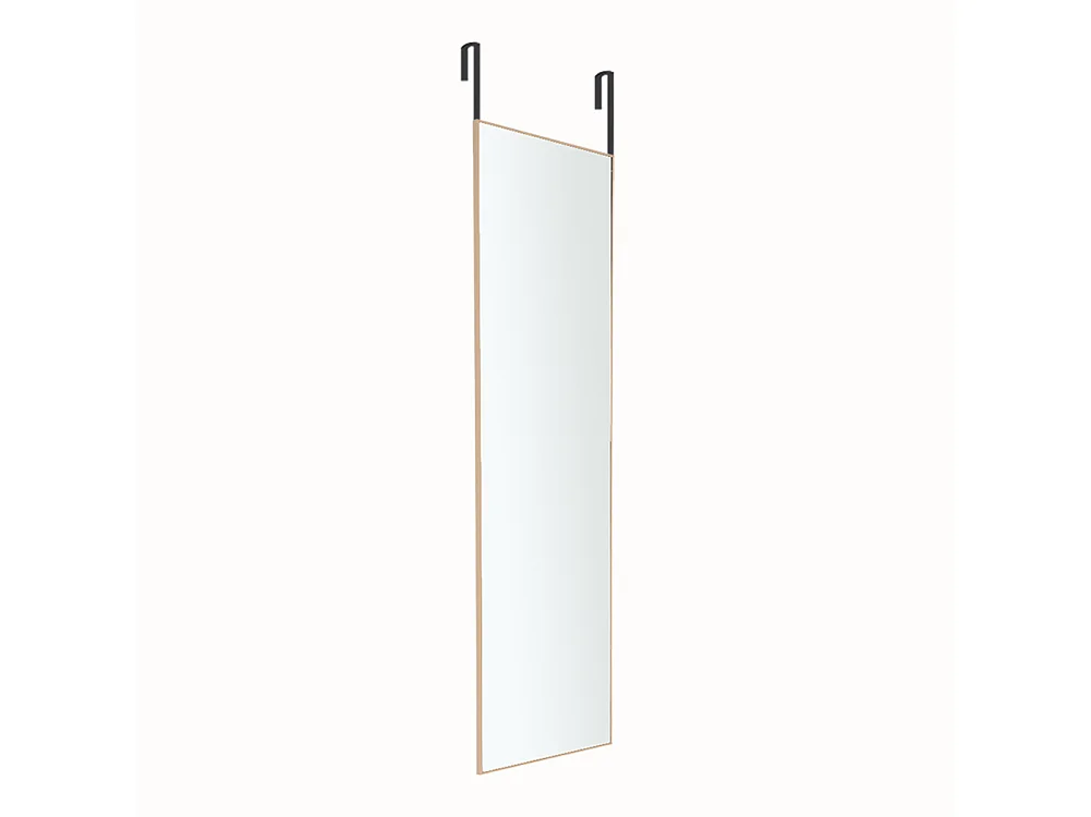 37x147cm Metal Frame Over the Door Full Length Mirror - Gold