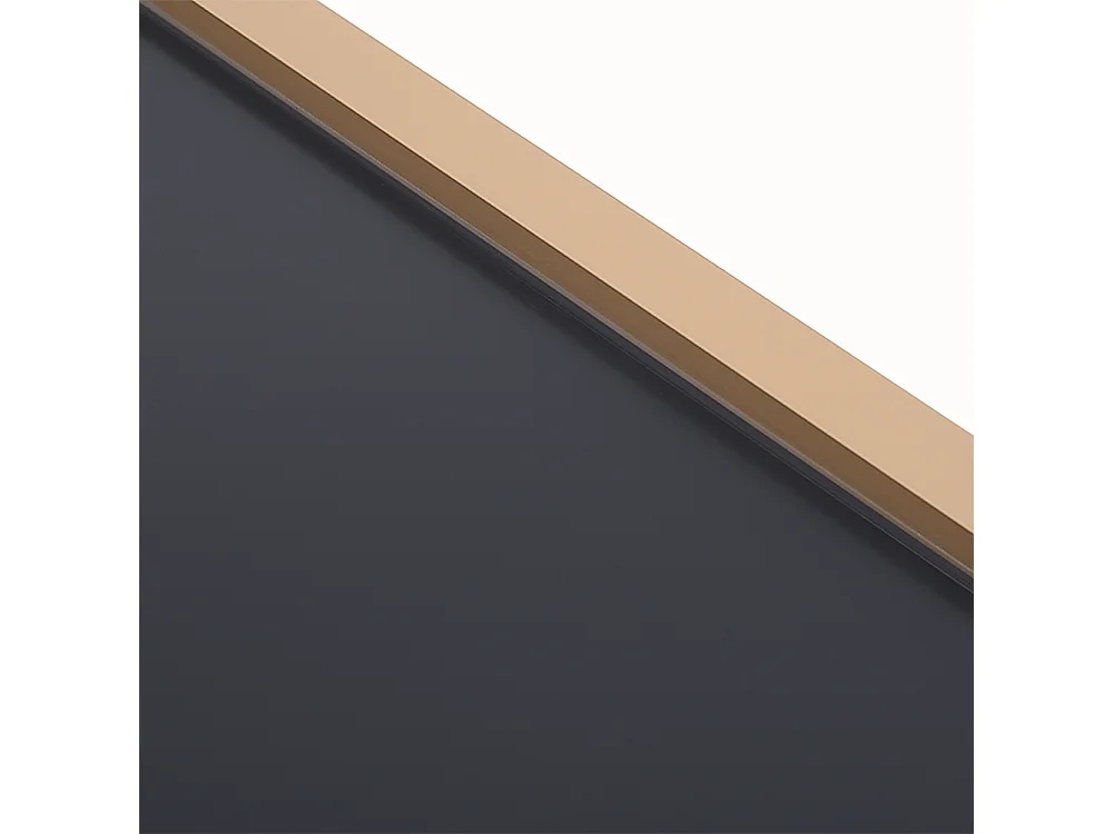 37x147cm Metal Frame Over the Door Full Length Mirror - Gold