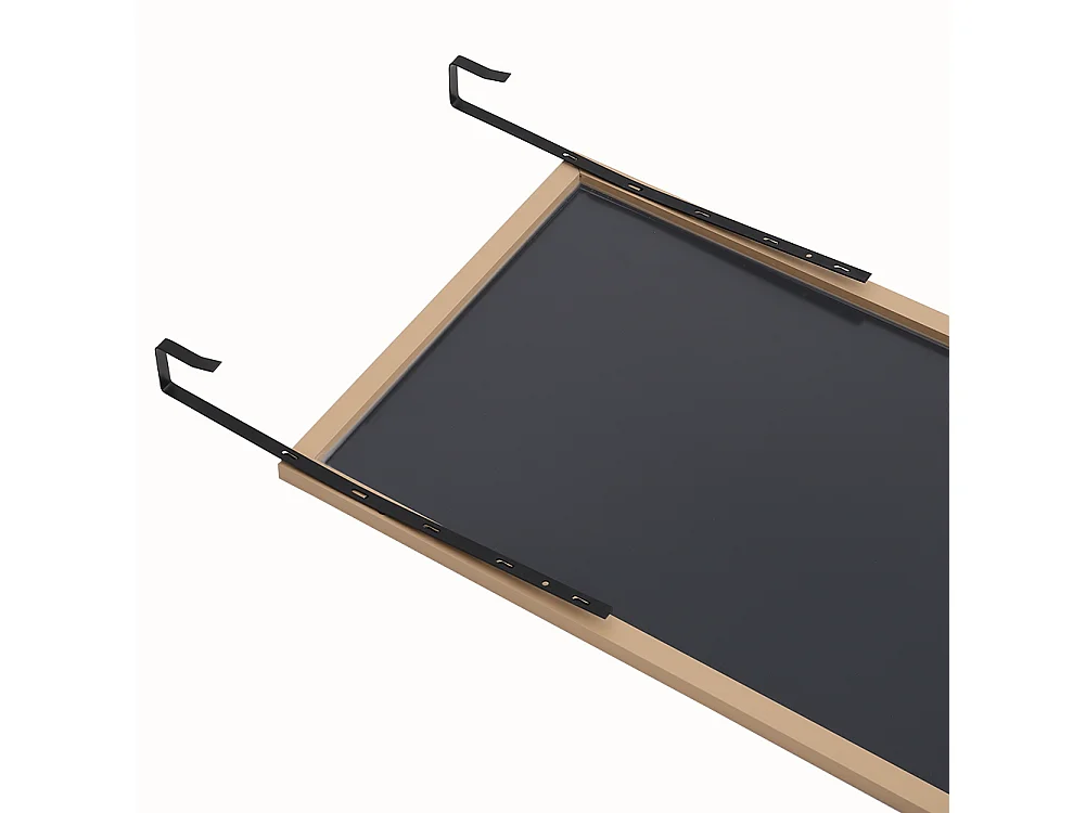 37x147cm Metal Frame Over the Door Full Length Mirror - Gold