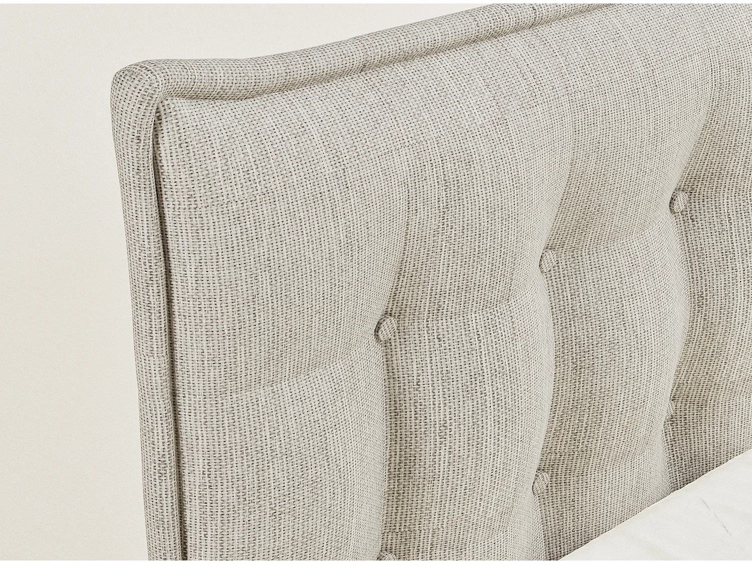 Łóżko boxspring z zagłówkiem + materac + topper - 160x200 cm - beżowy - FATU