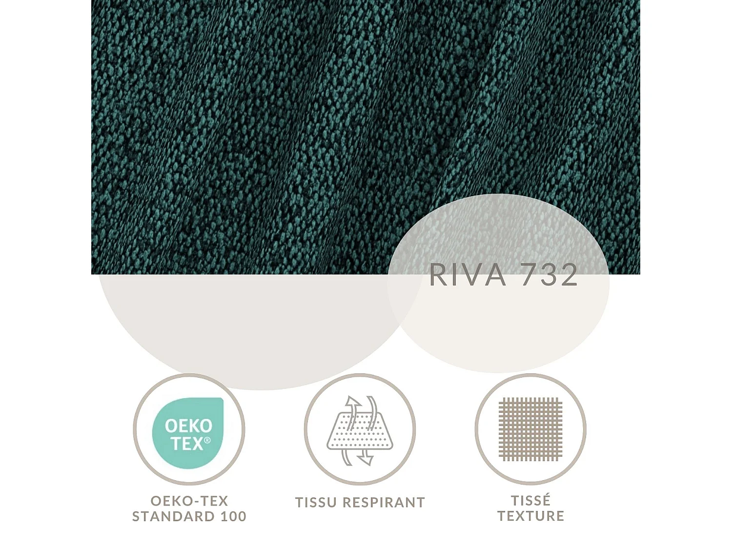 Łóżko ze skrzynią 140 x 200 cm - tkanina pleciona - ciemnozielony - MAUMERE