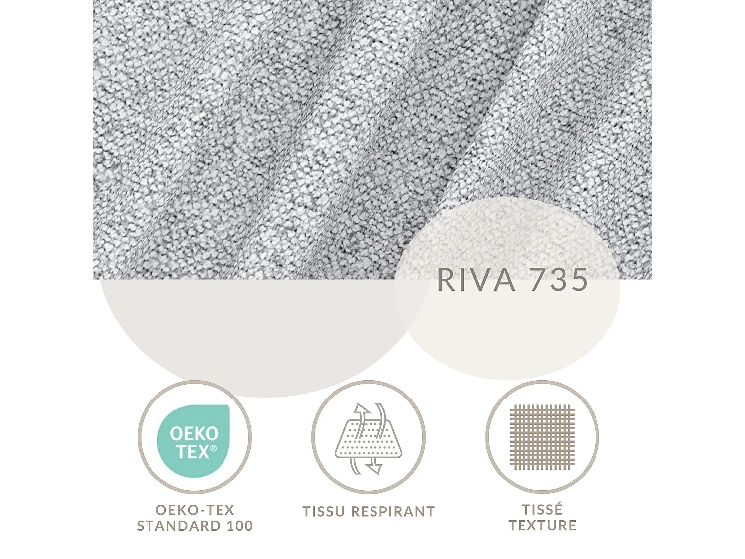 Łóżko ze skrzynią 160 x 200 cm - tkanina pleciona - jasnoszary - MAUMERE