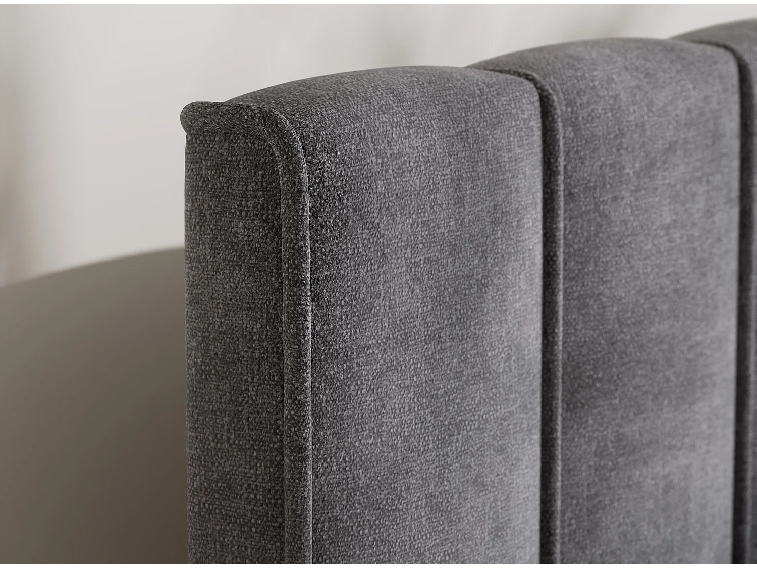 Lit boxspring avec rangement MORETTI - matelas - surmatelas - 140x200 cm - gris