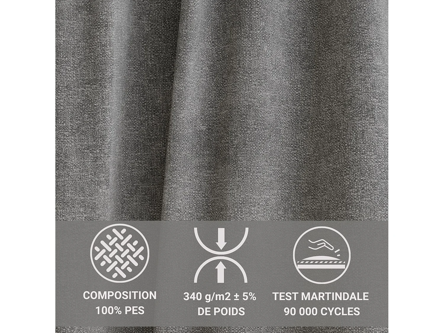 Lit boxspring avec rangement MORETTI - matelas - surmatelas - 140x200 cm - gris