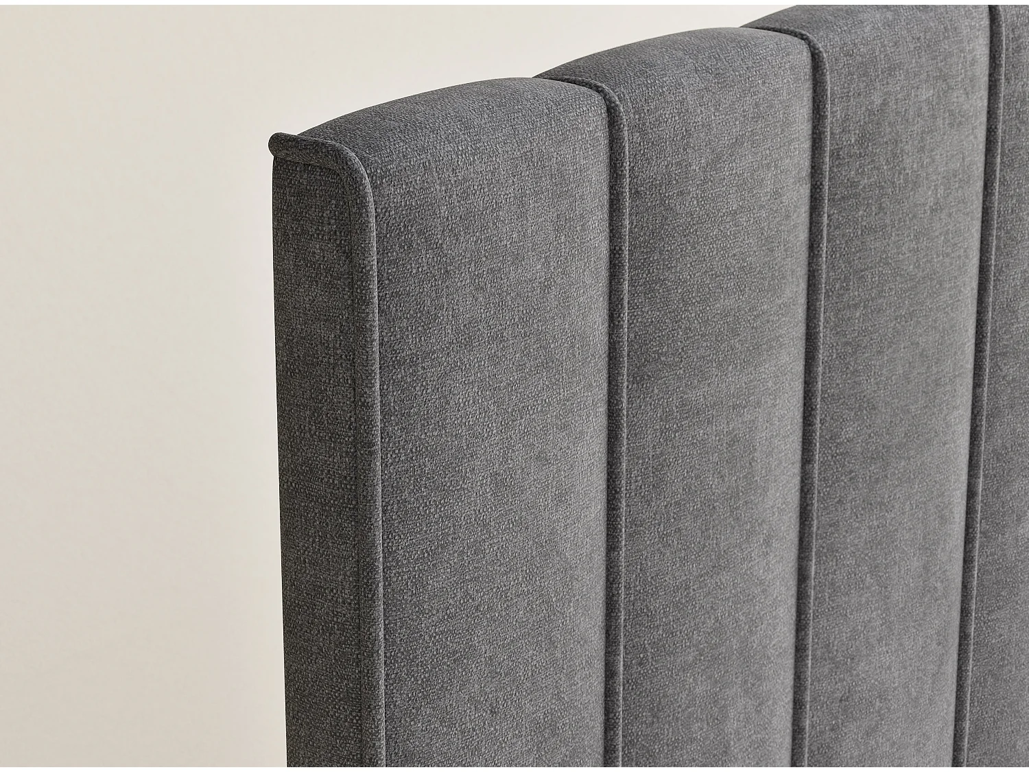 Lit boxspring avec rangement MORETTI - matelas - surmatelas - 200x200 cm - gris