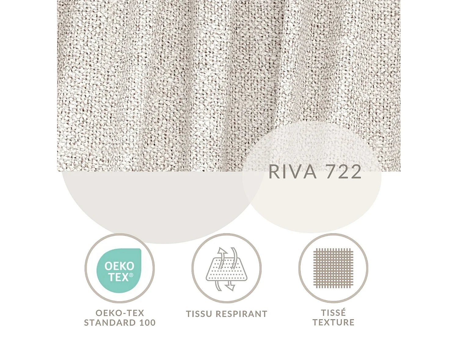 Łóżko ze skrzynią 140 x 200 cm - tkanina pleciona - beżowy - MAUMERE