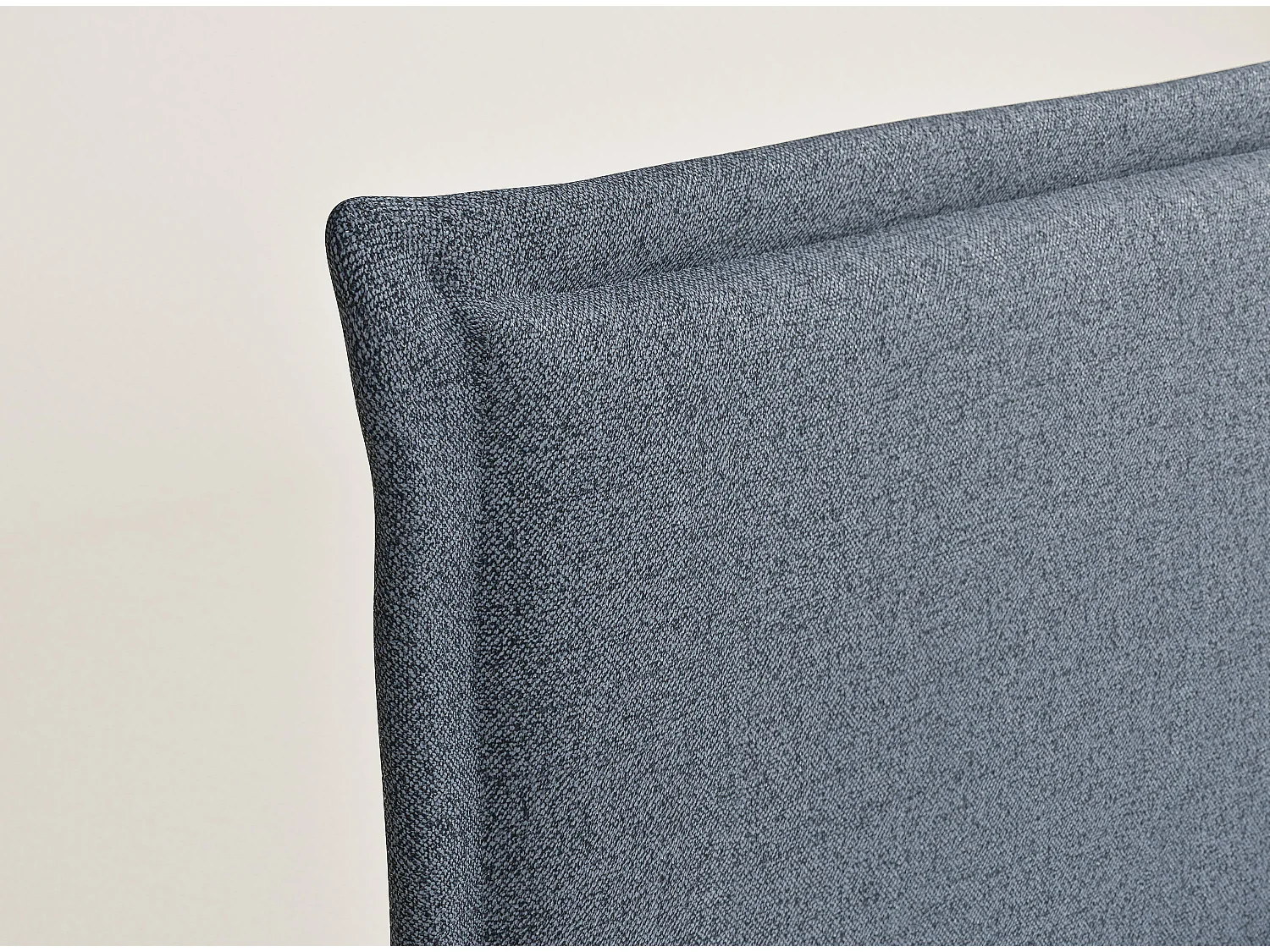 Łóżko z pojemnikiem 200 x 200 cm - z wezgłowiem - pleciona tkanina - beżowy - SAFFRON