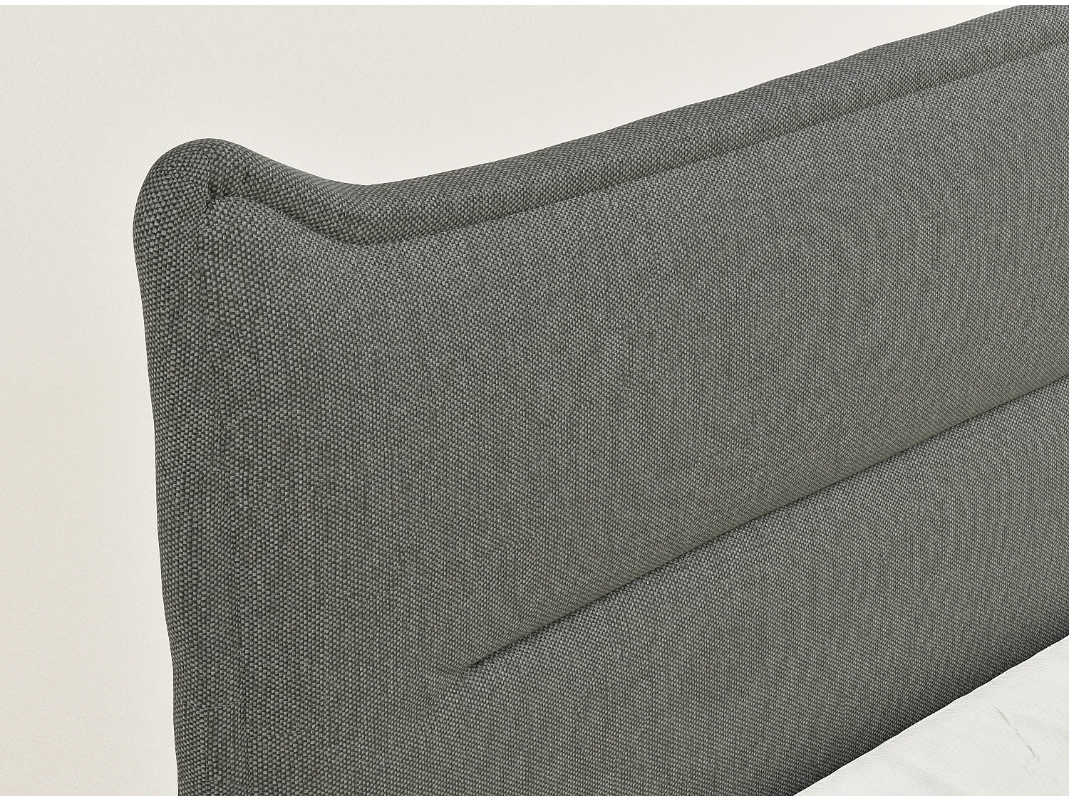 Łóżko boxspring z zagłówkiem + materac + topper - 200x200 cm - grafitowy - PELINO