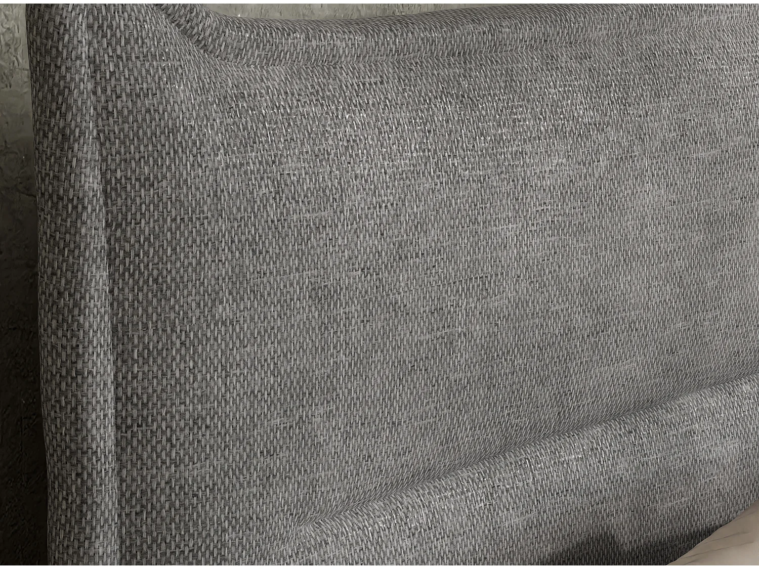 Łóżko boxspring z zagłówkiem + materac + topper - 140x200 cm - szary - PELINO