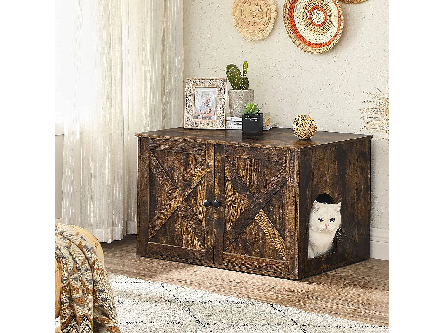Kattebakke skab vintage brun