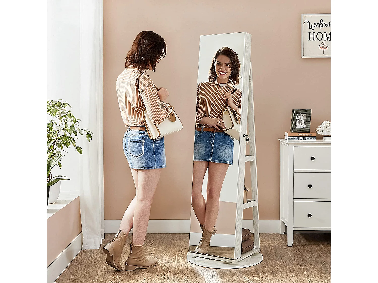 SONGMICS Armoire à bijoux JJC007W01