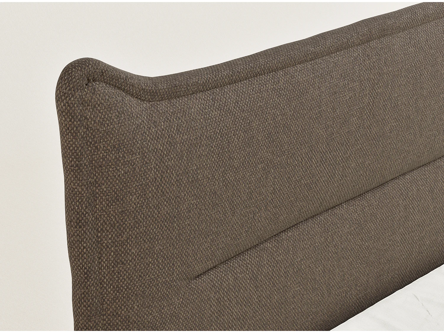 Łóżko boxspring z zagłówkiem + materac + topper - 140x200 cm - brązowy - PELINO