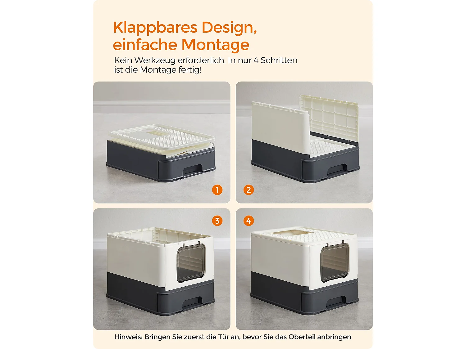 Bac à litière avec couvercle