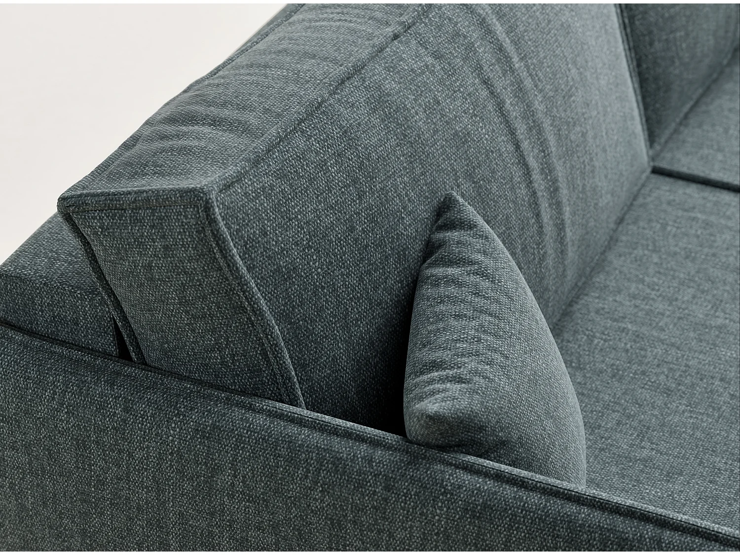 Sofa 3-Sitzer mit Schlaffunktion - Webstoff - blau - OBRA