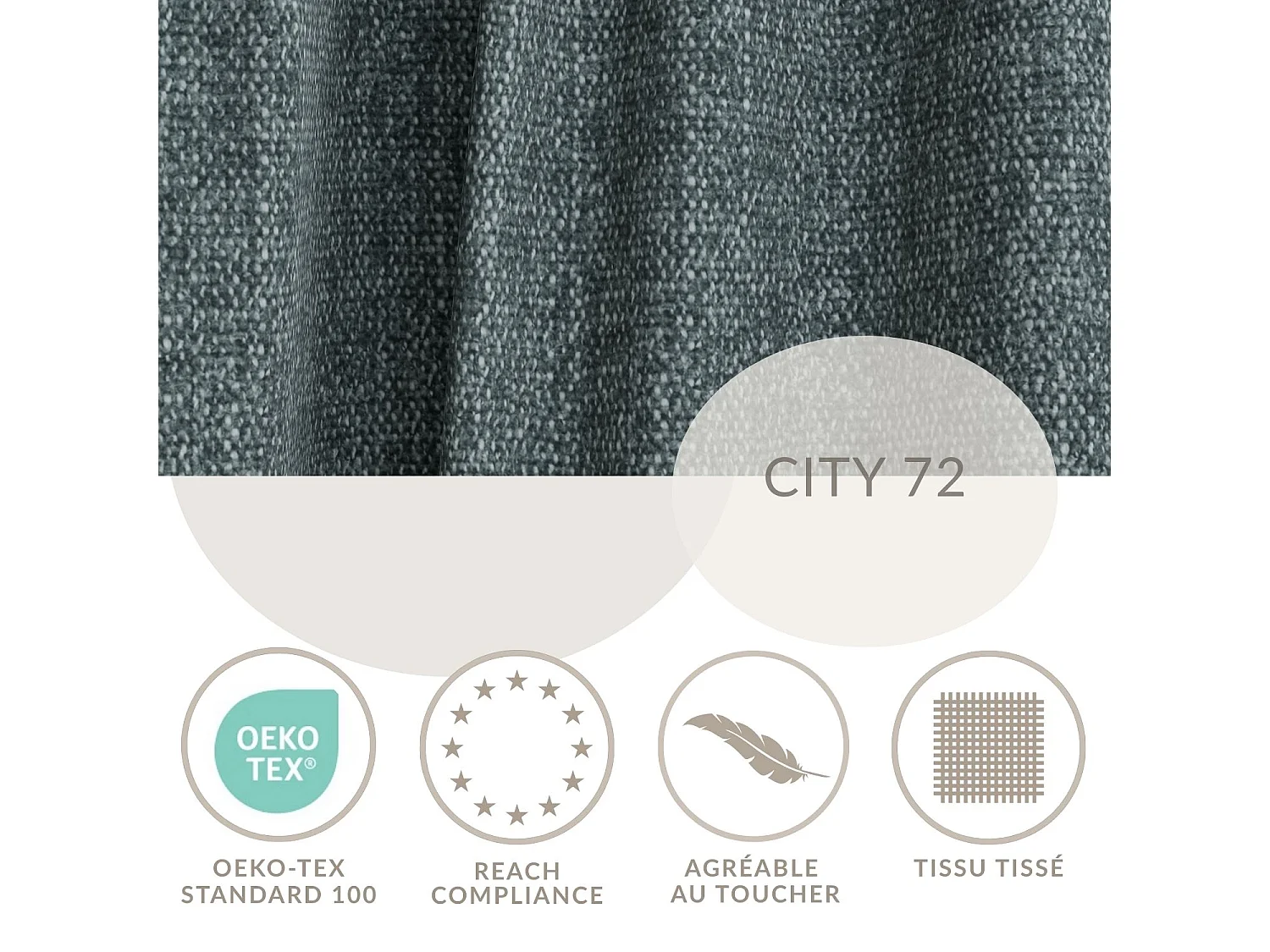 Sofa 3-Sitzer mit Schlaffunktion - Webstoff - blau - OBRA