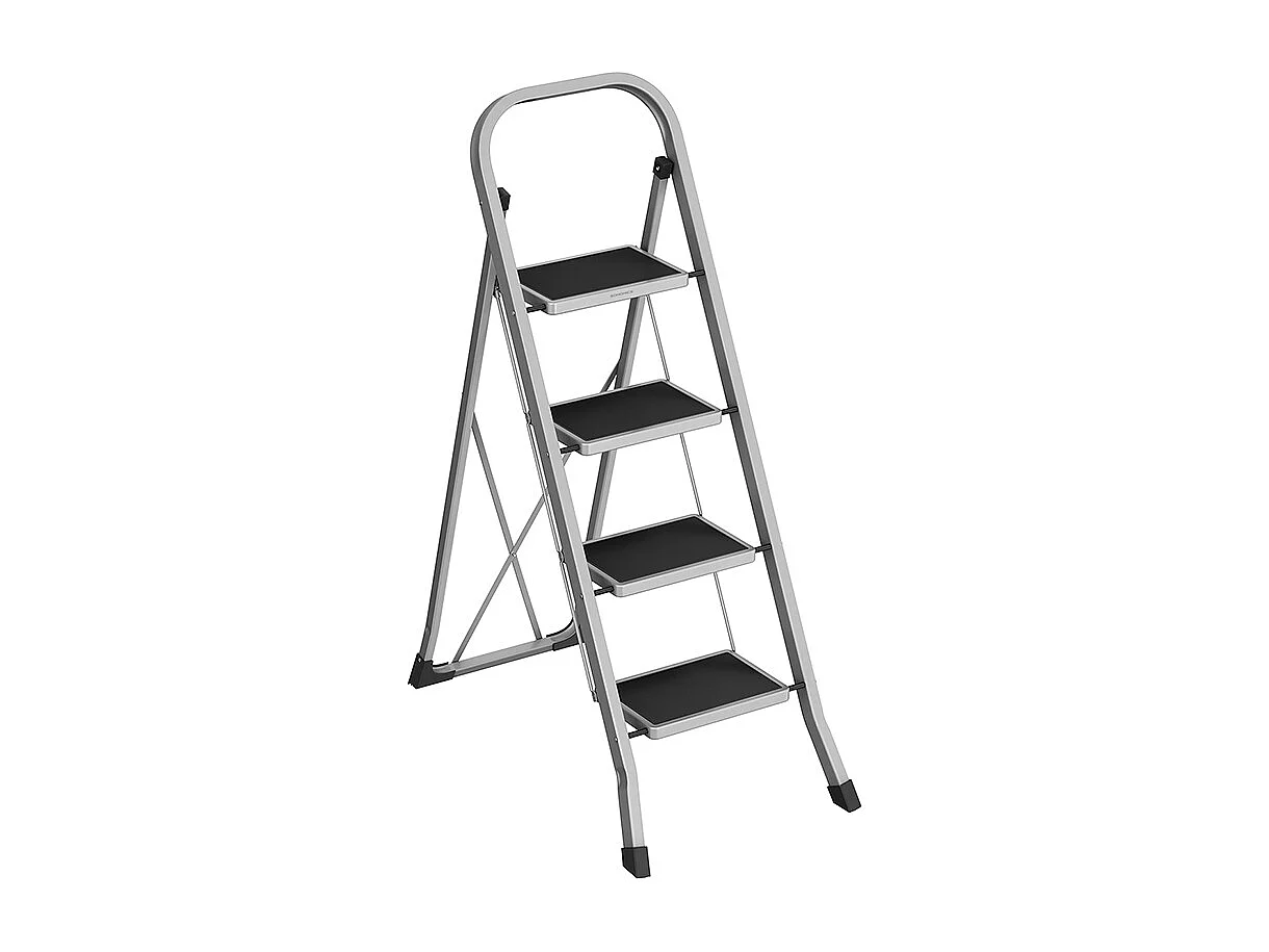 Marchepied 4 marches pliable charge 150 kg gris tourterelle
