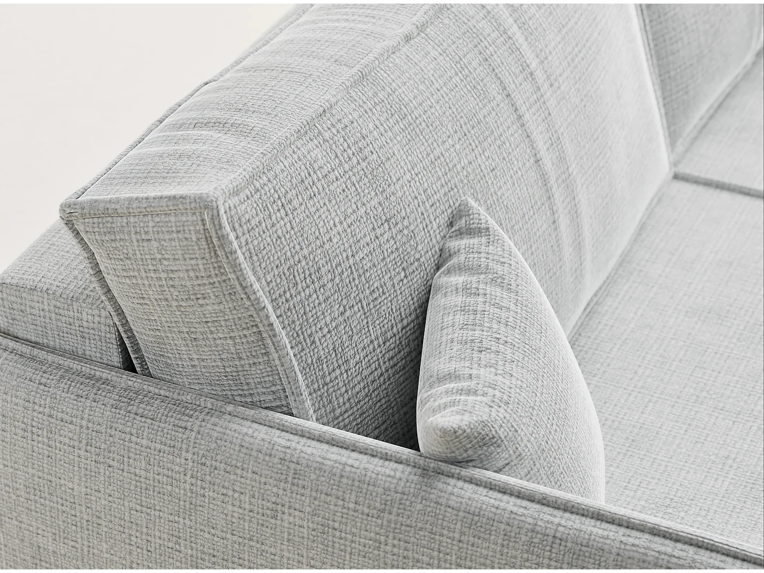 Canapé 3 places convertible en tissu chenille gris OBRA