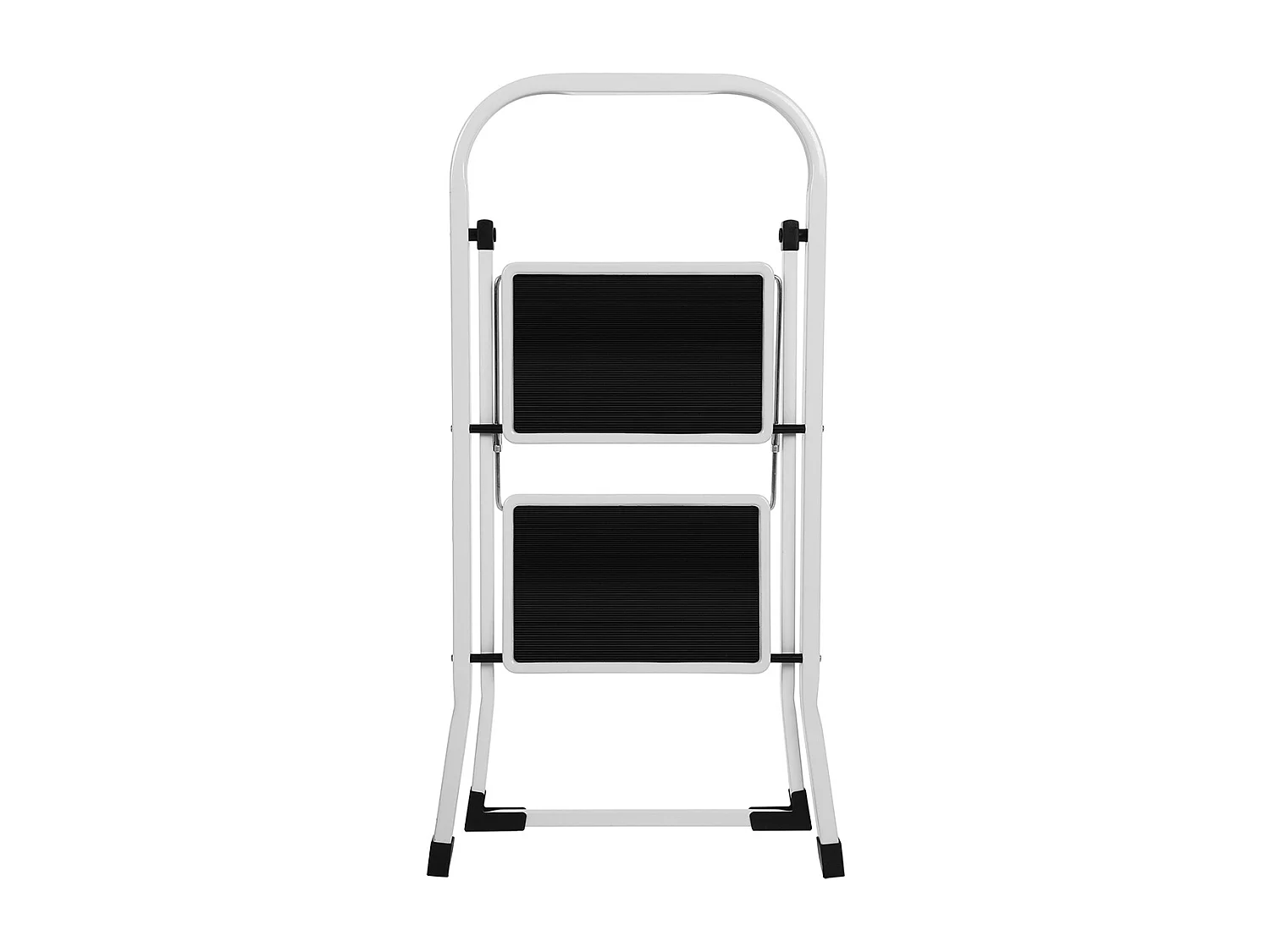 Songmics GSL12WT Folding Step Ladder with 2 Steps, Folding Section, Safety Locking Mechanism, Easy to Store, Load Capacity 150 kg, TÜV Rheinland-Tested to EN14183