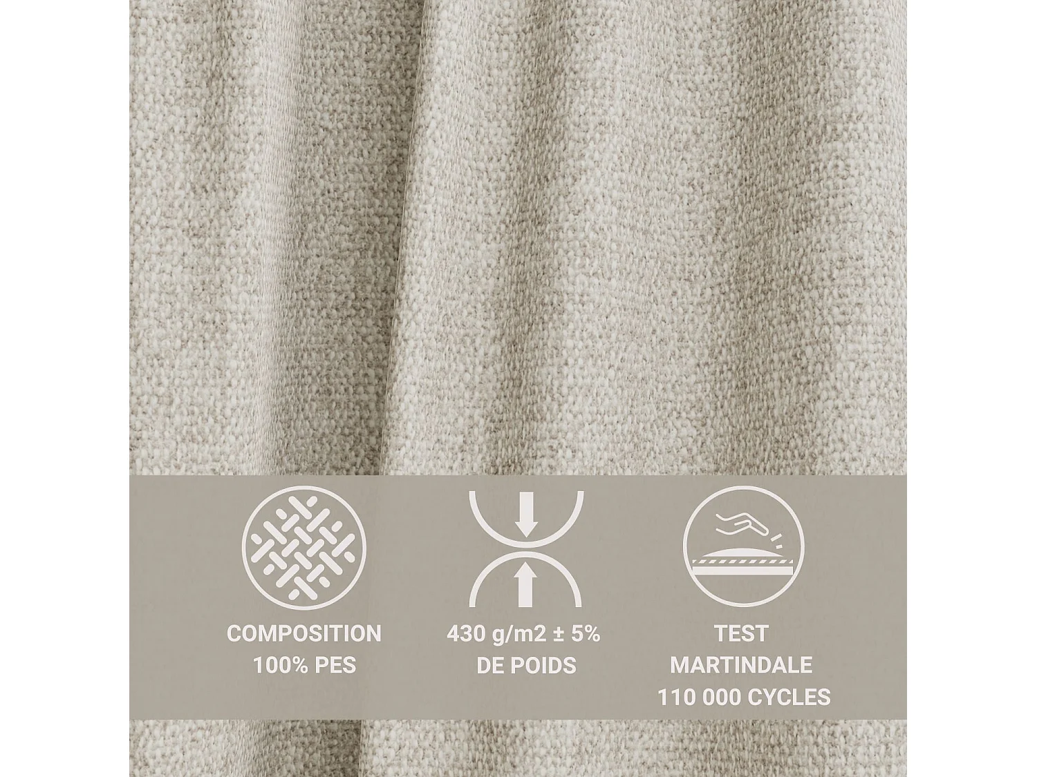 Sofa 3-Sitzer mit Schlaffunktion - Webstoff - beige - OBRA