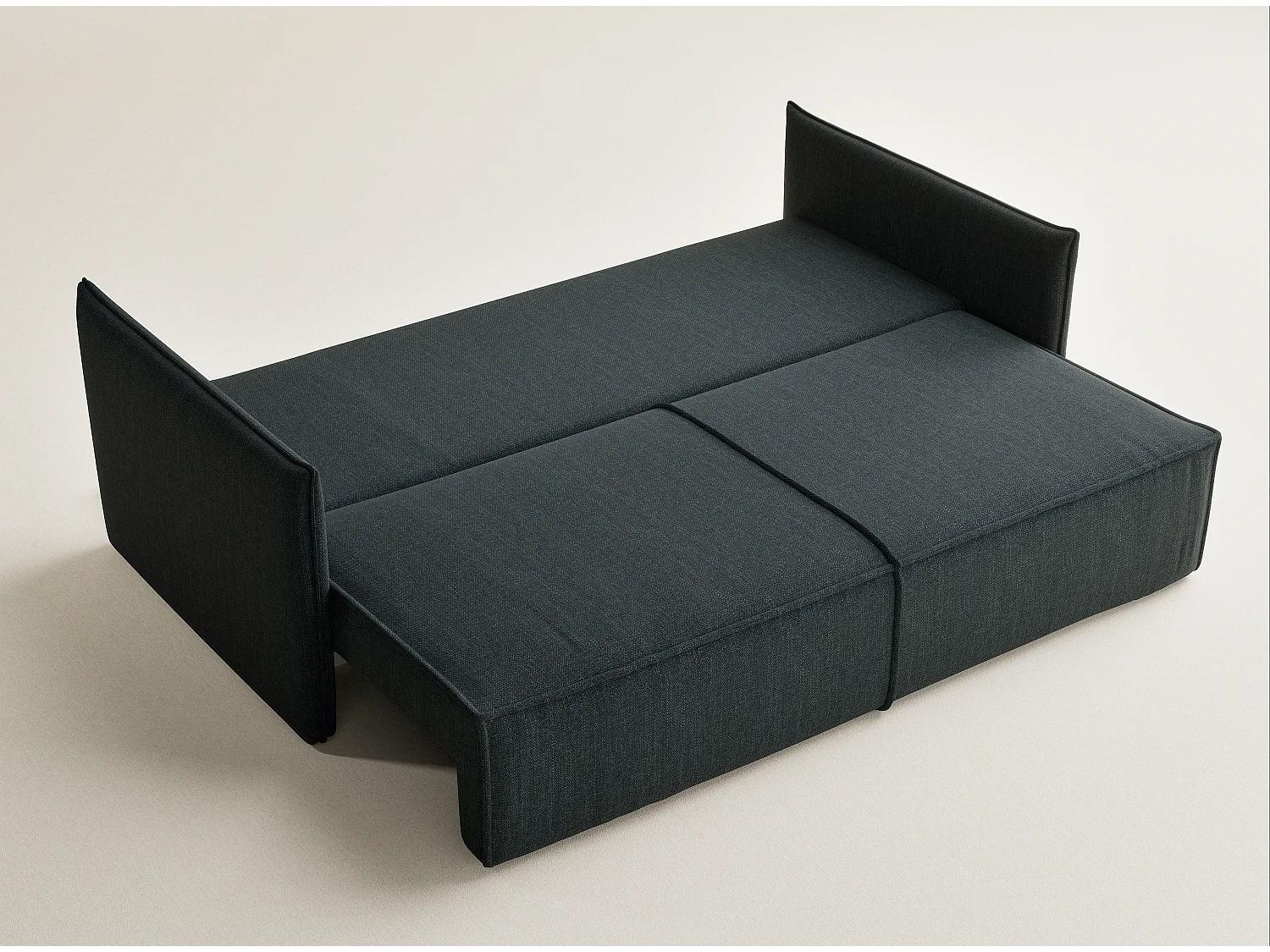 Sofa 3-Sitzer mit Schlaffunktion - Webstoff - türkis - OBRA