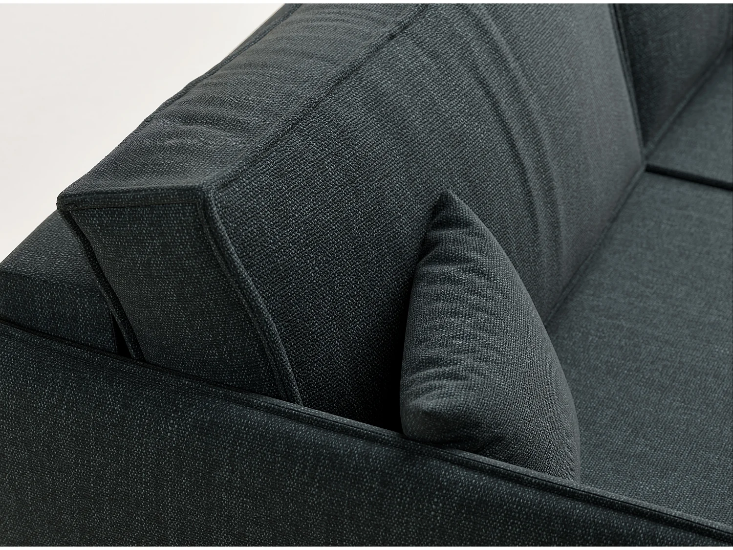 Sofa 3-Sitzer mit Schlaffunktion - Webstoff - türkis - OBRA