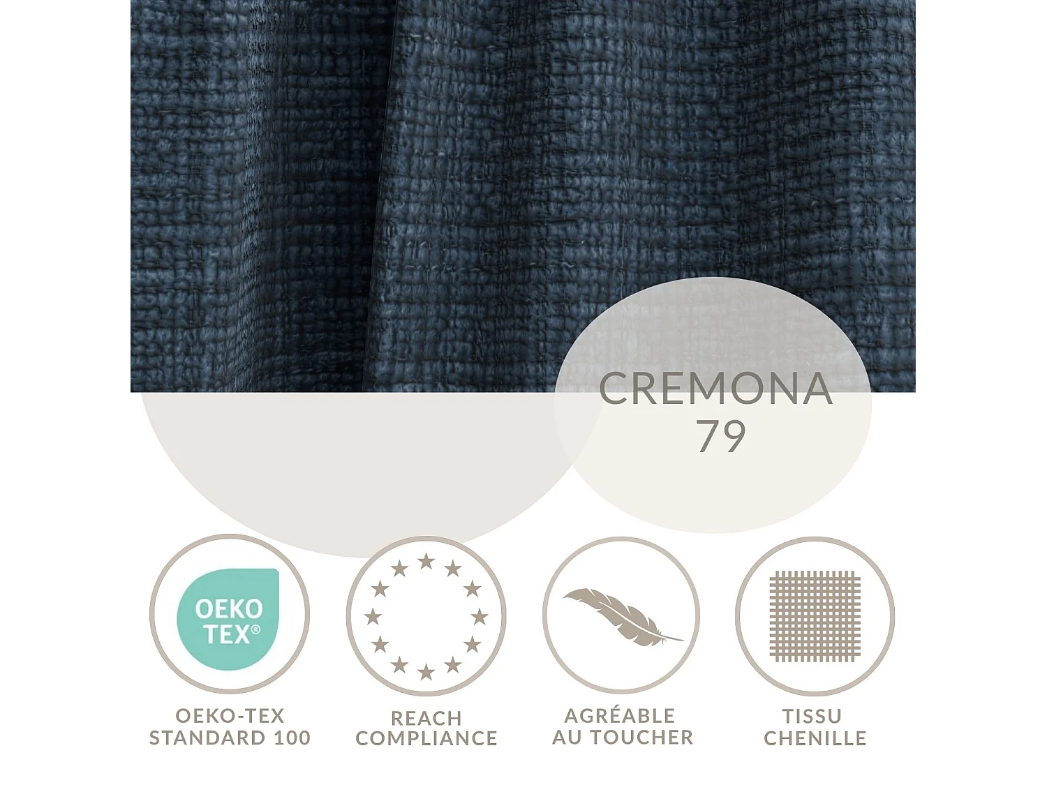 Canapé d'angle gauche convertible en tissu chenille bleu foncé-gris MODO