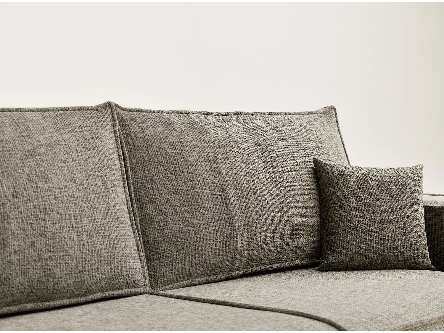 Canapé 3 places convertible en tissu chenille brun MILOS