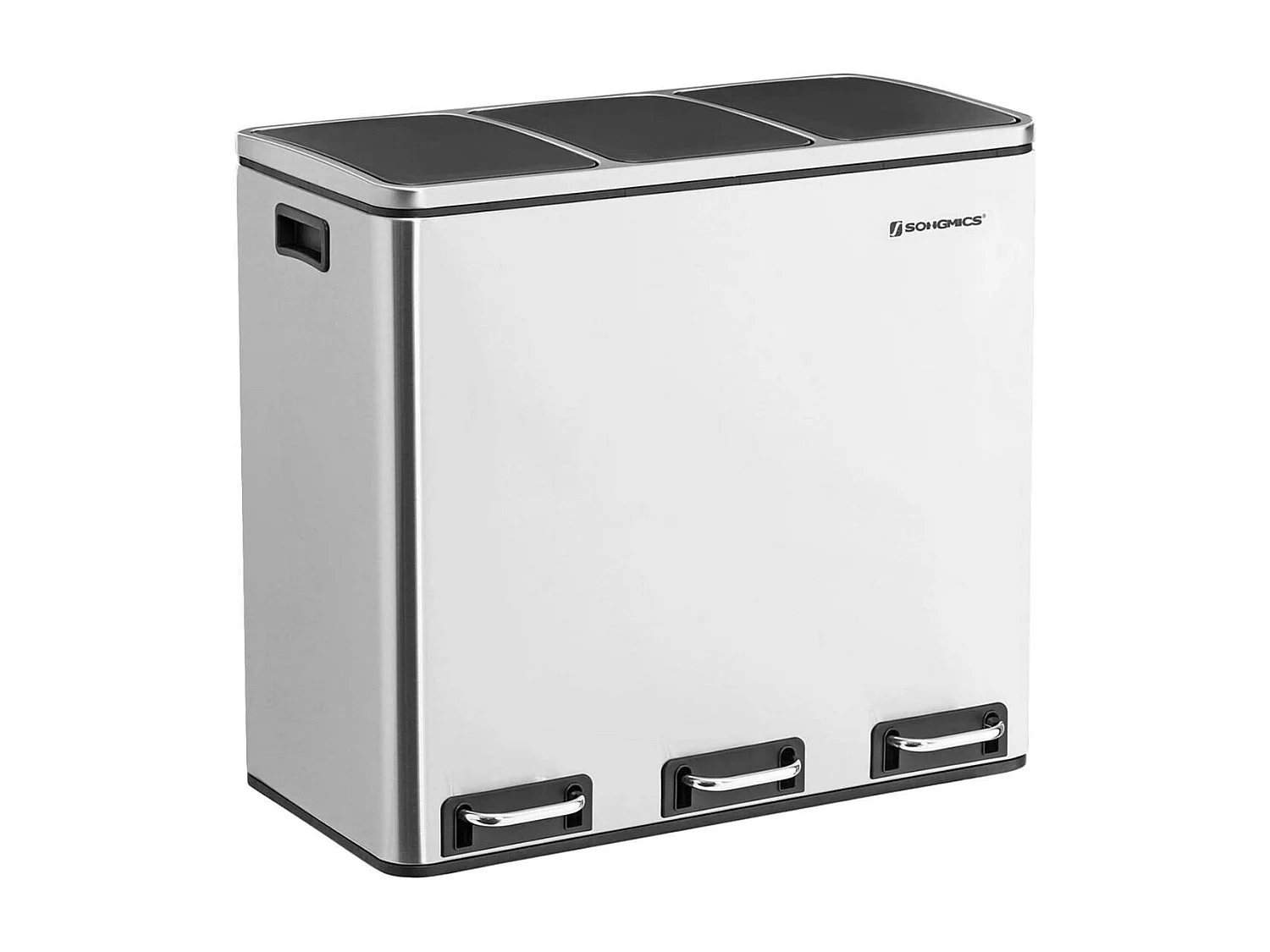 Poubelle de tri 3 bacs de 18L à pédales