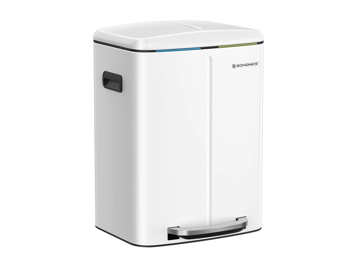 Cestino per rifiuti 40 litri (2 x 20 L) Bianco