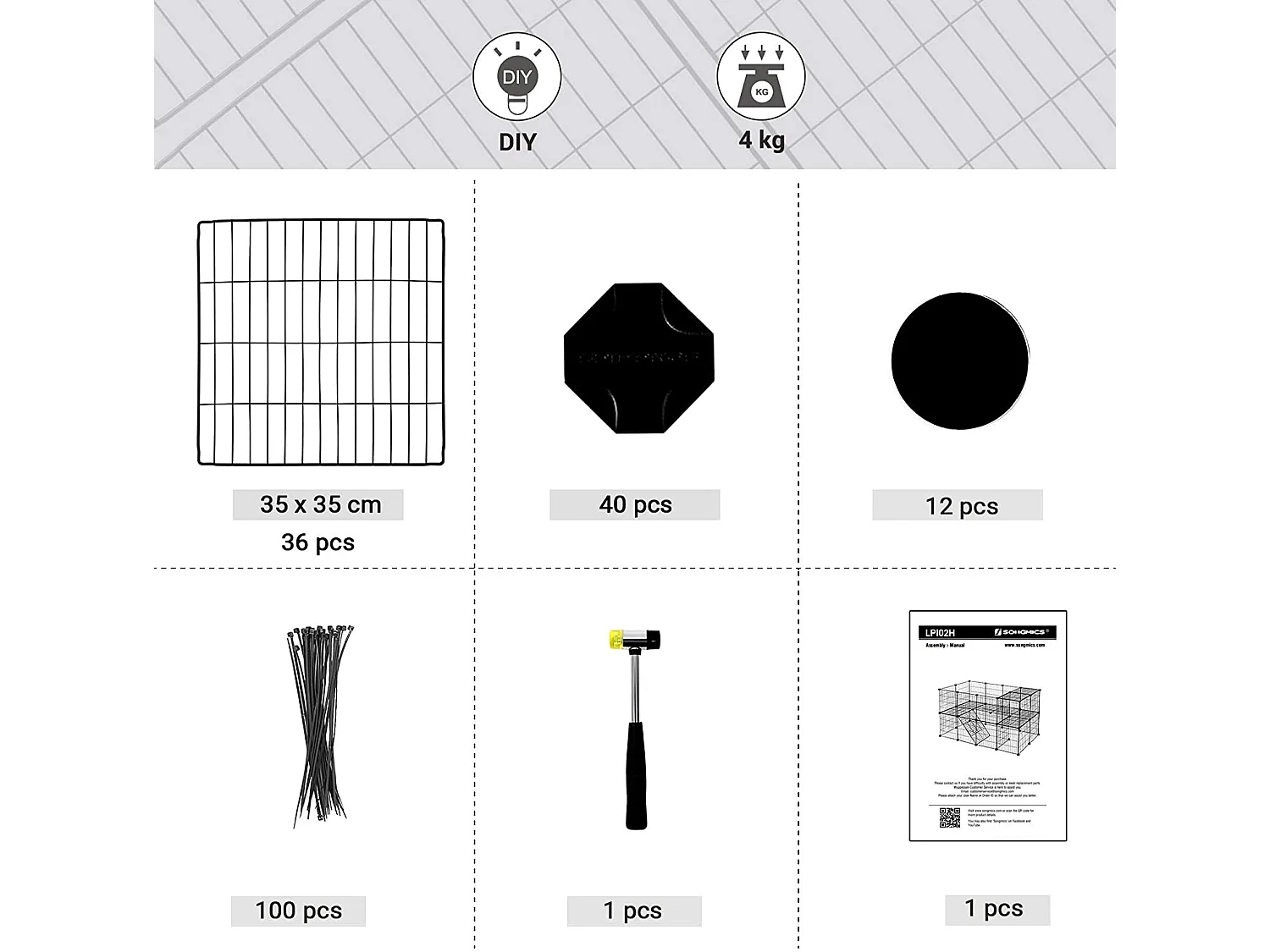 Enclos modulable petits animaux L