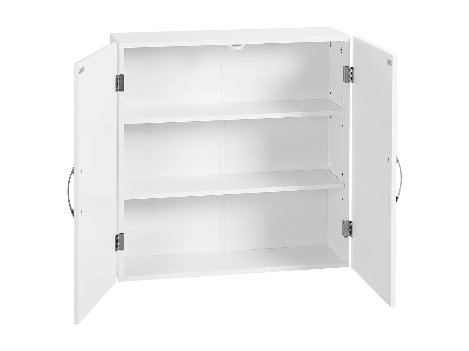 VASAGLE vægskab, hængende opbevaringsskab til badeværelset, medicinskab med justerbare hylder, dobbeltdøre, 60 x 18 x 60 cm, skandinavisk nordisk stil, mat hvid