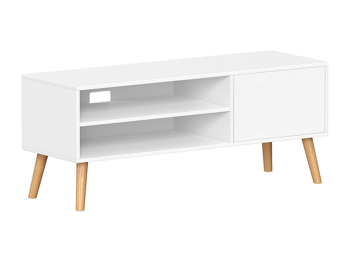 VASAGLE TV Cabinet Lowboard TV Cabinet for TVs up to 55 Inches 120 cm Long TV Stand for Living Room Industrial Design White LTV120T46