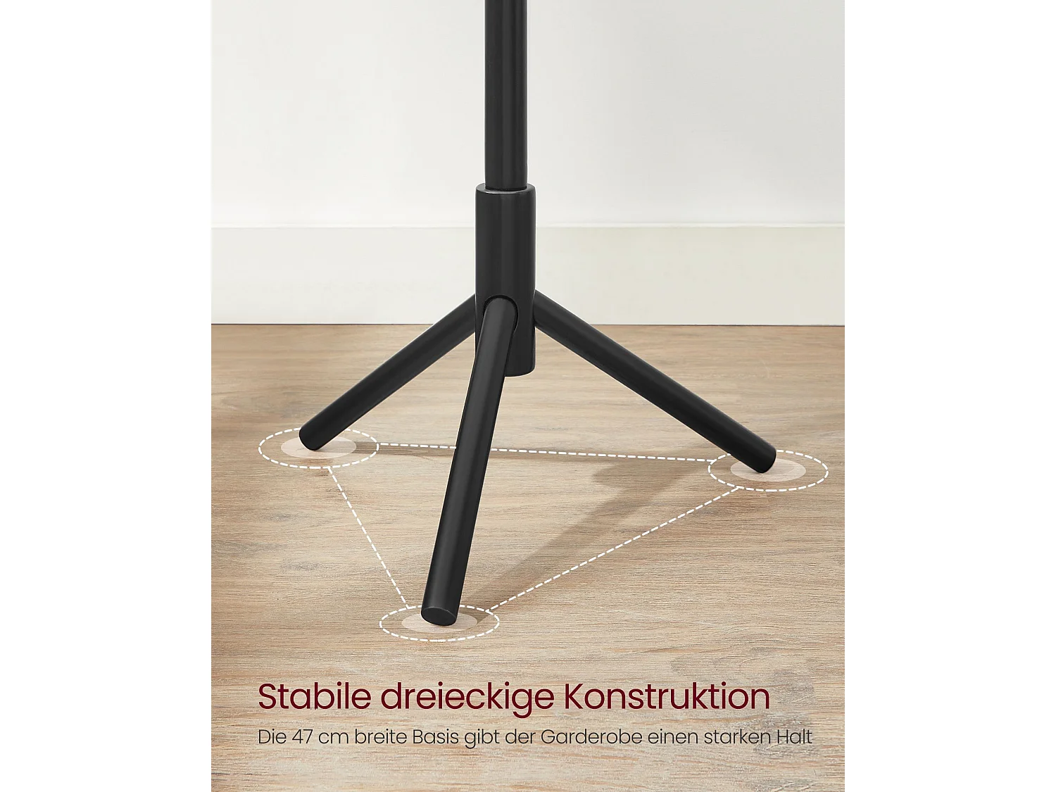 VASAGLE Knagerække sort
