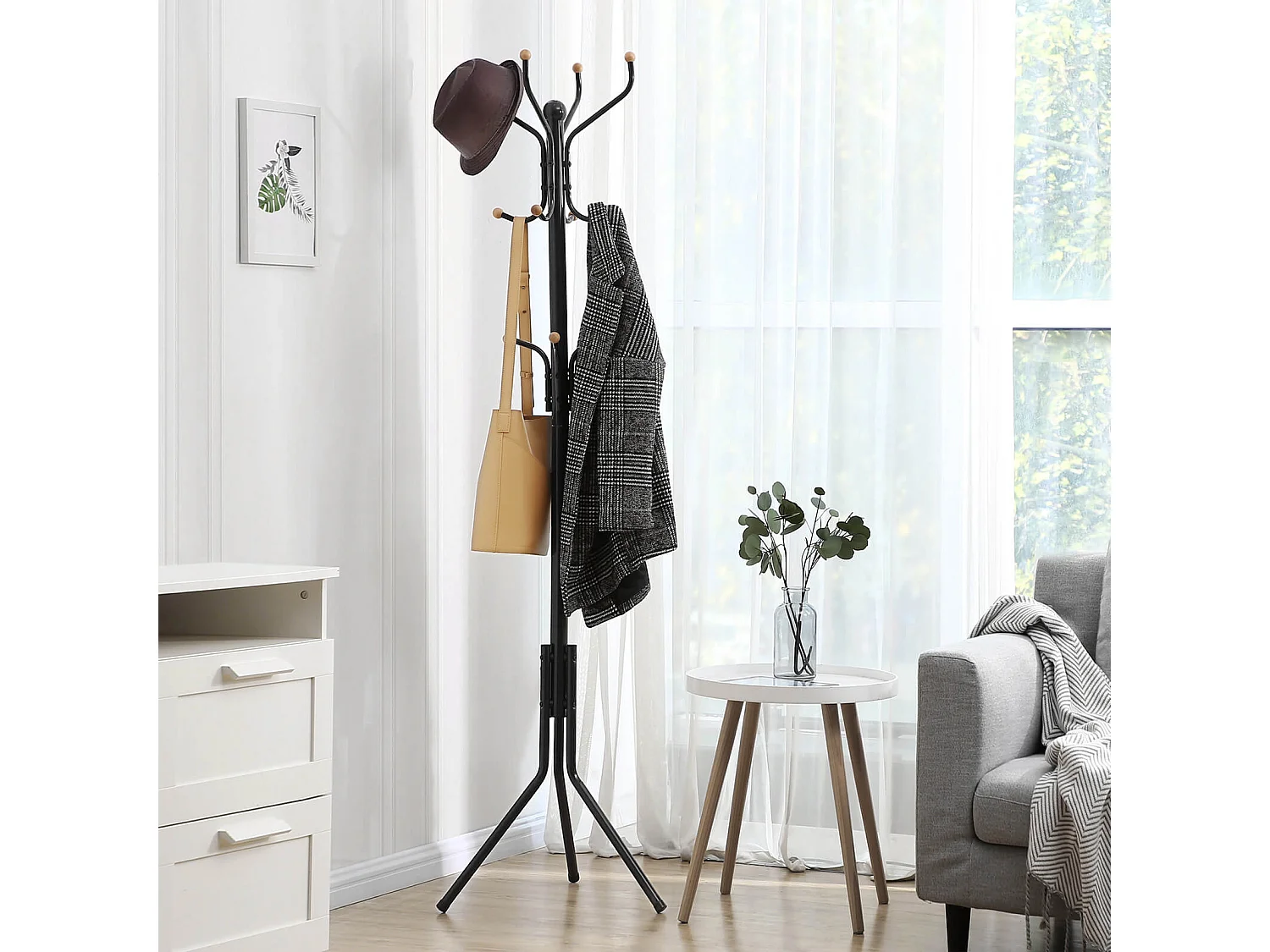 Hutständer aus Metall Schwarz