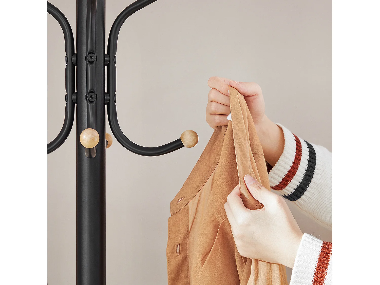 Hutständer aus Metall Schwarz