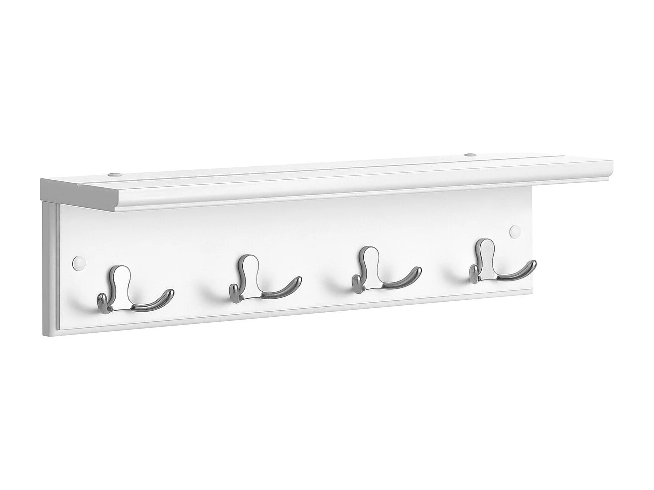 Wandgarderobe mit Regal weiß