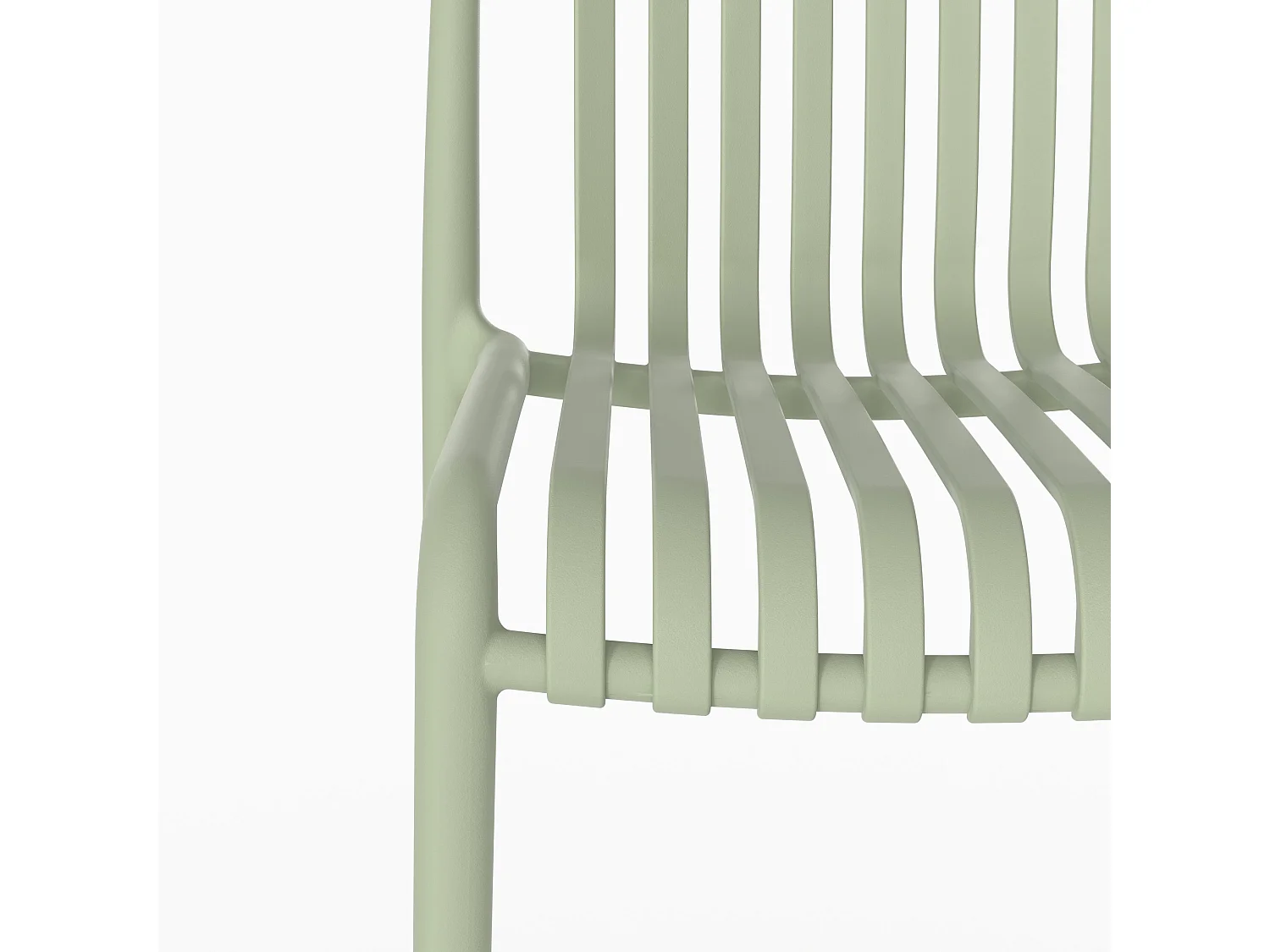 Lot de 2 chaises de bar de jardin 76 cm en plastique vert pastel - Duli