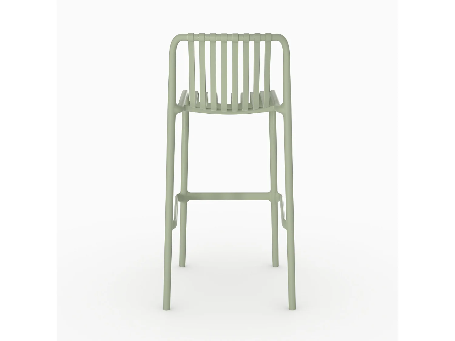 Lot de 2 chaises de bar de jardin 76 cm en plastique vert pastel - Duli