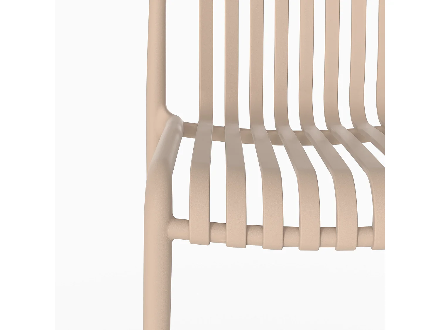 Set di 2 sedie da bar da giardino 76 cm in plastica beige - Duli